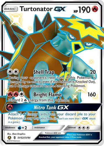 Turtonator GX SV52/SV94 Hidden Fates: Shiny Vault