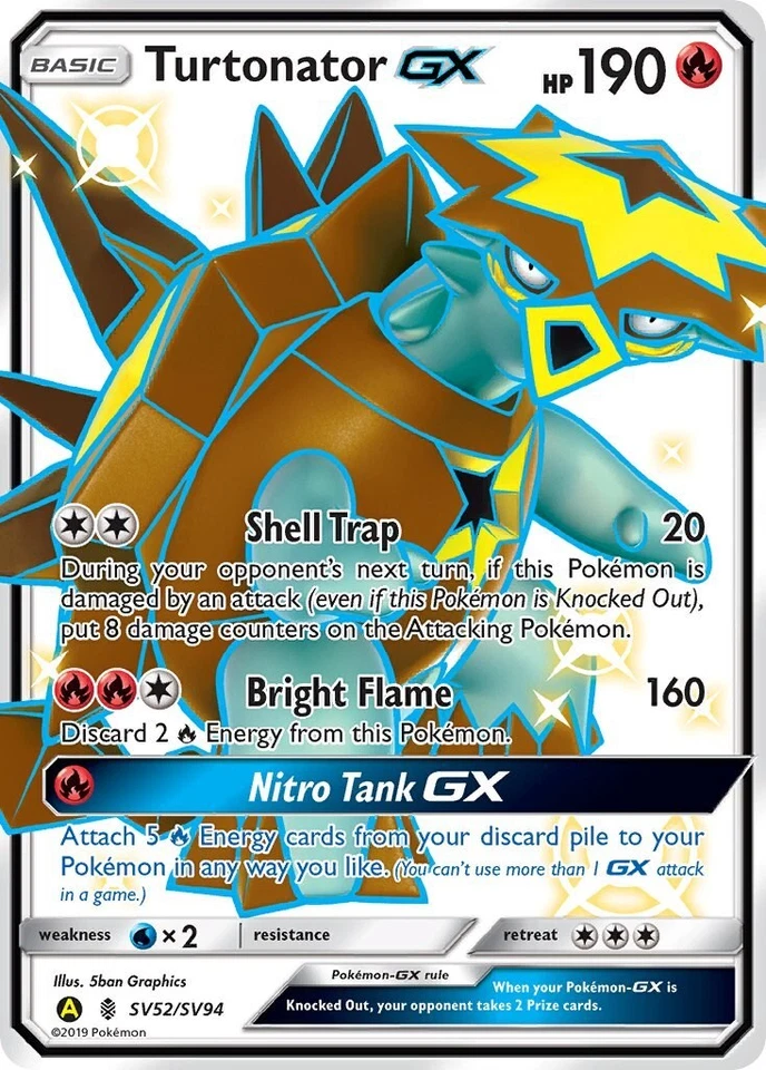 Turtonator GX SV52/SV94 Hidden Fates: Shiny Vault