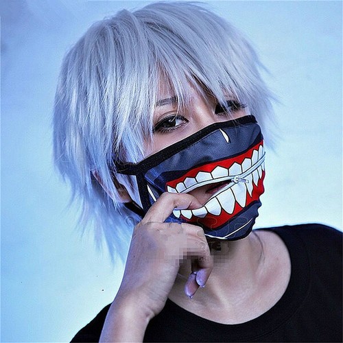 Anime Tokyo Ghoul Kaneki Gesichtsmaske. Wählen Sie 1, schneller USA-Versand, Kostüm Cosplay - Bild 2 von 3