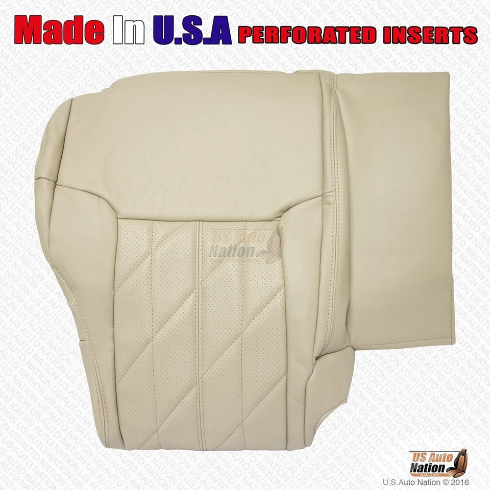 Para Infiniti FX35 FX37 FX50 2009 2010 2011 tapas traseras cuero perforado cala tostado Foto 2 de 4