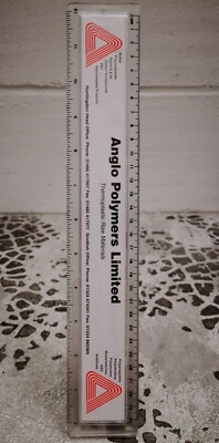 Anglo Polymers Limited 30 cm Lineal - Kunststoff - nur Einheit (15)