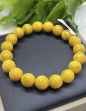 Natural Yellow Coral 10MM bead bracelet, -Wrist 16.5cm/6.1/2  Certificate