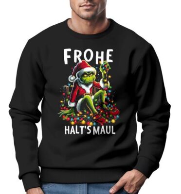 Sweatshirt Herren Weihnachtspullover Lustig Frohe Weihnachten