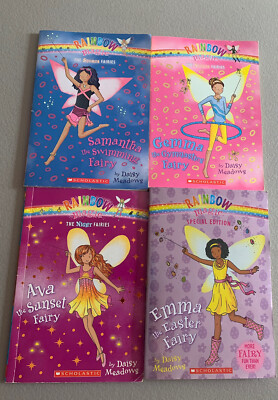 Lot (4) Rainbow Magic Chapter Books Sports Fairies Scholastic