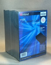 DVD Library Case Inland 10 Pack Single 14mm Black New In Package