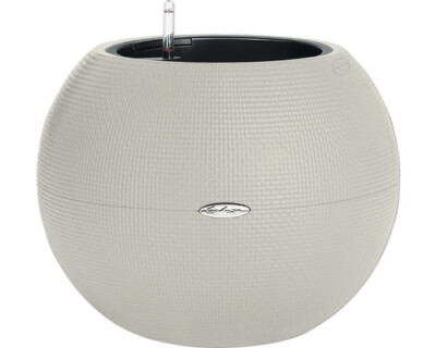 Pflanzvase Lechuza Puro Color Kunststoff Ø 20 cm H 42 cm sandbraun inkl. Erdbewä