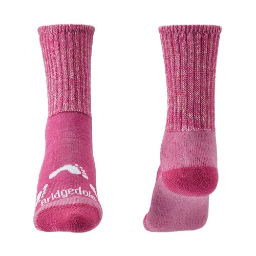 Chaussettes Bridgedale Junior toutes saisons mérinos confort - Rose - Photo 2/5