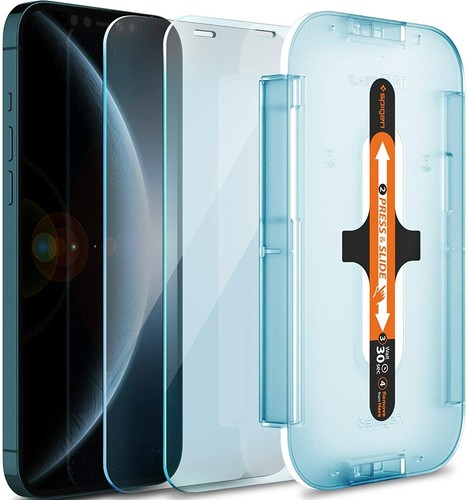 iPhone 12 Pro Max Pro Mini Spigen EZFIT Sensor Ochrona Ochrona Screen Protector - Zdjęcie 17 z 32