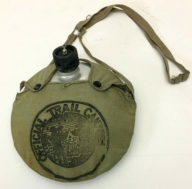 VINTAGE Boy Scout Canteen Official Trail Canteen Metal with Cloth Cover KoreaS eBay