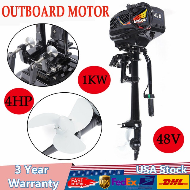 USA 4Horsepower Electric Boat Outboard Motor 48V 1KW Boat Engine 1000W