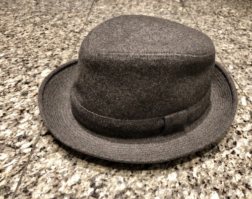 HERMES Gray Cashmere Fedora Hat | eBay
