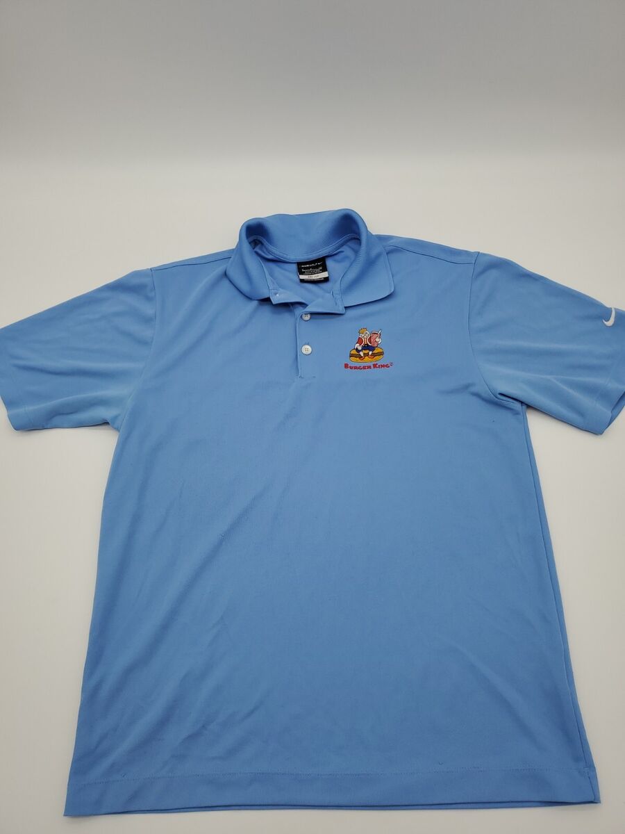 Nike Golf dri fit Small Burger King Logo Men Polo Collared Nike Golf dri fit Small Burger King Logo Men Polo Collared