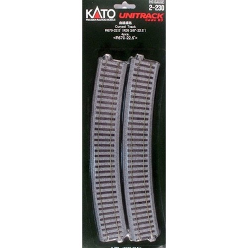 Kato HO Scale Unitrack R670-22.5 Curve Track 4 Pack 2230 | Zustand: New