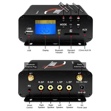1000W Amp Motorcycle ATV UTV RZR Bluetooth Audio Stereo Radio System Amplifier