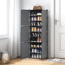 Shoe Rack Shoe Storage Cabinet Shelf Unit Dustproof Door Hallway Stand Organiser
