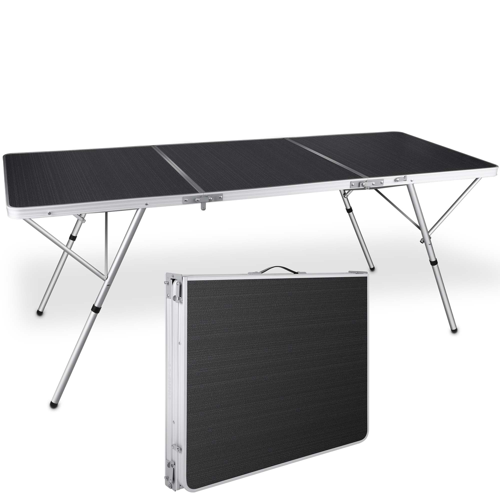 Alu Campingtisch 2 Hhen Bo-Camp Camping Koffer Tisch  Klapptisch Alu  120x80 Cm Mit 2 Hhen