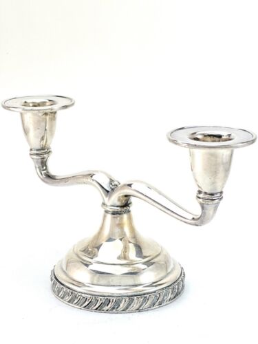 Rockford Silverplate Candelabra Antique Silver Candlestick Holder Mother's Day - Picture 2 of 8