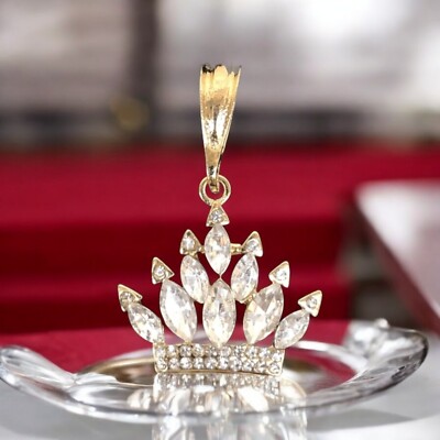 Crown Pendant 18k Gold Plated over Sterling Silver 