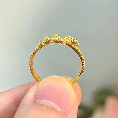 Fashion Snake Rings Simple Opening Adjustable Ring Vintage Gothic Rings Gift _cn