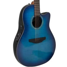 Ovation Celebrity Traditional Plus Acoustic Electric Guitar - Blue Flame