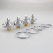 4PCS Silver 35*37  Speaker Spike Isolation Feet Brass Cone Turntable Amplifier