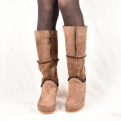 KMB DAMENSCHUHE DAMEN STIEFEL STIEFELETTEN BOOTS BRAUN LEDER NEU