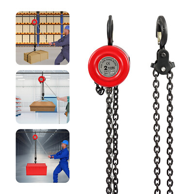 2T Chain Hoist Hand Winch, Pulley Hoist, Manueller Kettenzug, Handkettenzug Rot