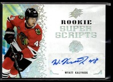2021-22 Upper Deck SPx Super Scripts Wyatt Kalynuk Rookie Auto #WK
