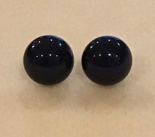 Qualität britisches Glas Teddybär Augen glänzend schwarz & lange Schlaufe Größen 2 mm - 16 mm