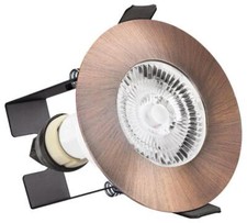 Fire Rated Slimline Downlight with Insulation Guard, IP65, Copper - ILDLFR70D048