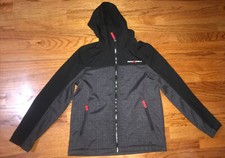 Zeroxposur Boys Youth Size L 14-16 Gray Hooded Lightweight Jacket Waterproof 4