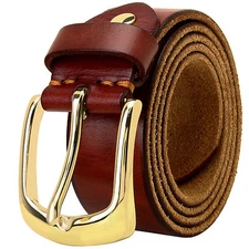 Falari Men Classic 100% Full Grain Leather Belt 38mm ON SALE