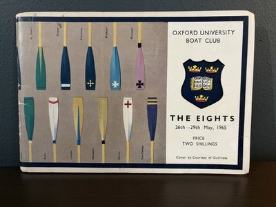 1965 Oxford University Boat Club The Eights Programme Guinness Guide Rowing