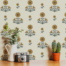 Vintage Floral Wallpaper Floral Peel and Stick Wallpaper for Bathroom 196" 17.3"