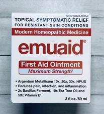 Emuaid First Aid Ointment Maximum Strength ~ 2 fl oz / 59 ml ~ NIB ~ EXP 10/2026