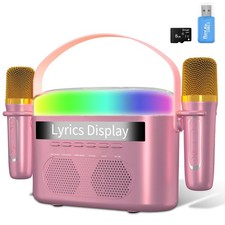 Karaoke Machine for Kids Adults with Lyrics Display, Mini Portable Bluetooth ...