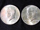 Lot of 2- 1964 p John F Kennedy Silver Half Dollars 90% Uncirculated  #AS76