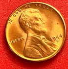 1944-S Lincoln Wheat Cent Penny GEM RED BU From an Original Bank Roll