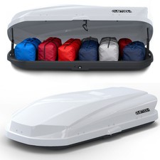 14 ft Heavy Duty ABS Vehicle Roof Top Storage Box Cargo Luggage Carrier 2 Locks