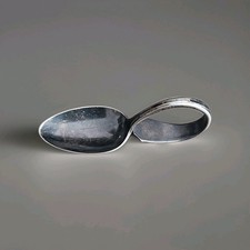 Antique R. Wallace Silver plate Baby Spoon Hudson curved handle.