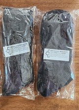 New 2 Pack Premium Merino Wool Socks, Black/Dark Grey, Hiking, L, 11-14 W