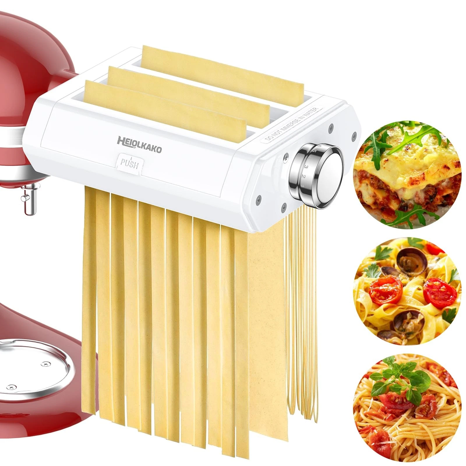 Pasta Attachment for KitchenAid Stand Mixer, 3 in 1 Set Pasta Maker KitchenAi...