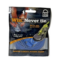 Lock Laces Elastic Shoelace  Fastening System Royal Blue New/Sealed