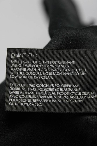 Club Monaco Womens Black Cotton Button Detail Knee Length Pencil Skirt Size 8 - Picture 6 of 6