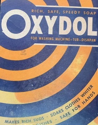 Oxydol Laundry Soap 1940's 8oz Medium Sized Unopened Full Box Vintage