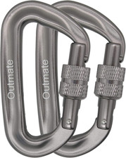 12Kn 3.2"X2" Heavy-Duty Carabiner Clips - Durable, Lightweight Aluminum Alloy Ca
