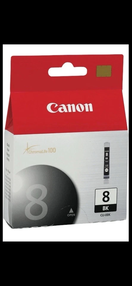 3x Canon CLI-8BK Black Ink Cartridges – Genuine Chromalife 100 OEM Pack - Image 2 of 4