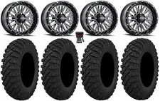 ITP Momentum 15" Wheels Milled 32" Crawler XP Tires Yamaha Wolverine RMAX