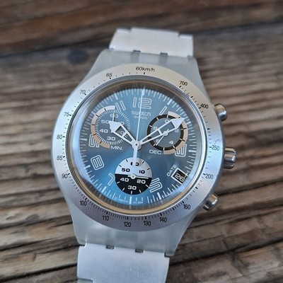 Vintage Uhr '' SWATCH '' AG 2004 Chrono IRONY diaphane - High Quote - swiss 