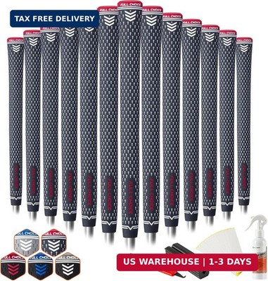13 Pack Golf Grips, Durable Rubber Grip for Clubs, Anti-Slip ''+'' Texture & Zippe